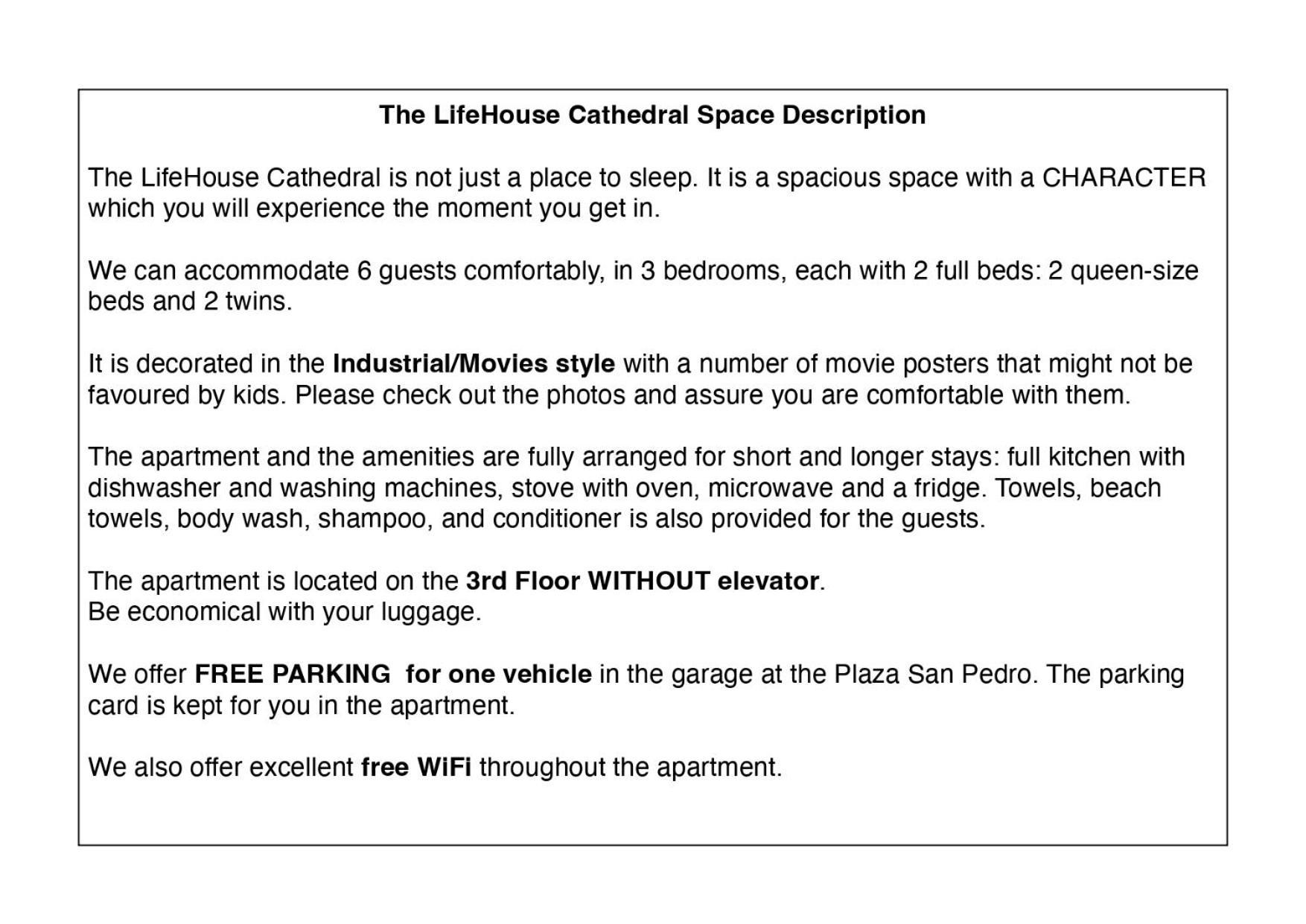 Lifehouse Cathedral * Free Parking* Superiorwifi* Apartamento Almería Exterior foto